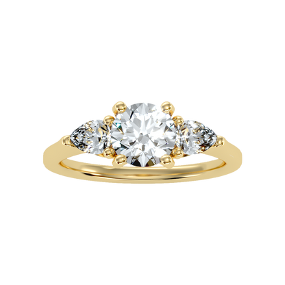Celestial Halo Solitaire Ring - Three