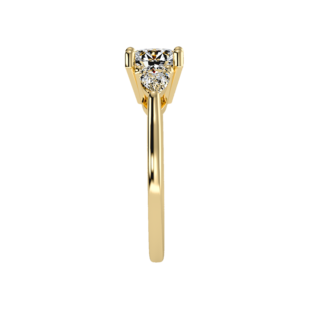 Celestial Halo Solitaire Ring In 925 Sterling Silver - Four