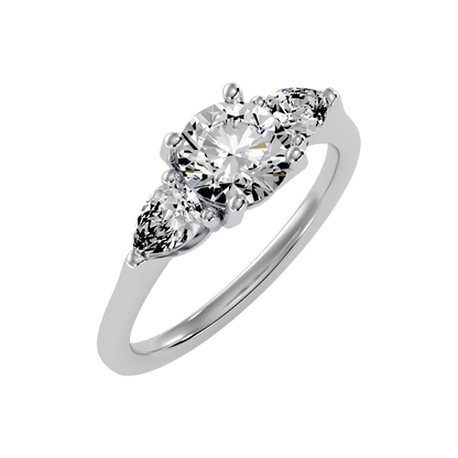 Celestial Halo Solitaire Ring In 925 Sterling Silver - Five