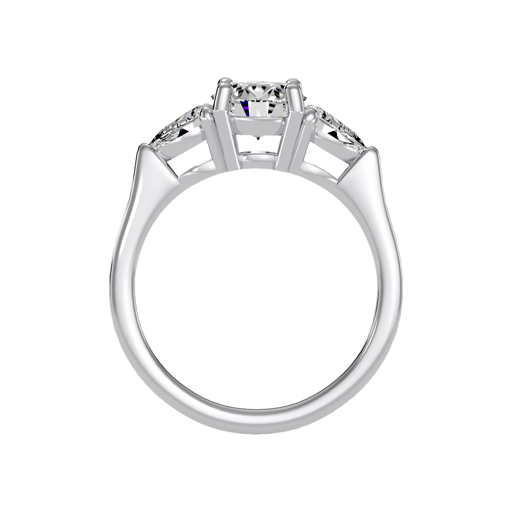 Celestial Halo Solitaire Ring - Eight