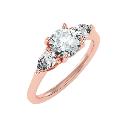 Celestial Halo Solitaire Ring - Nine
