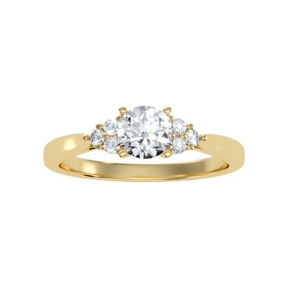 Celestial Solitaire Ring In 925 Sterling Silver - Two