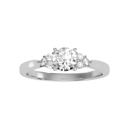 Celestial Solitaire Ring In 925 Sterling Silver - Six