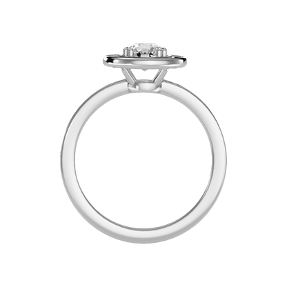Cele Classic Halo Diamond Engagement Ring - Ten