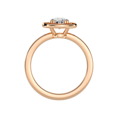 Cele Classic Halo Diamond Engagement Ring In 925 Sterling Silver - Six