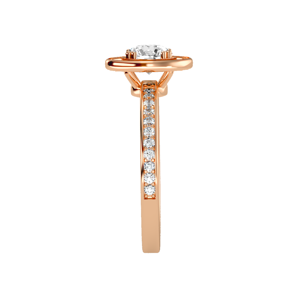 Cele Classic Halo Diamond Engagement Ring - Eight