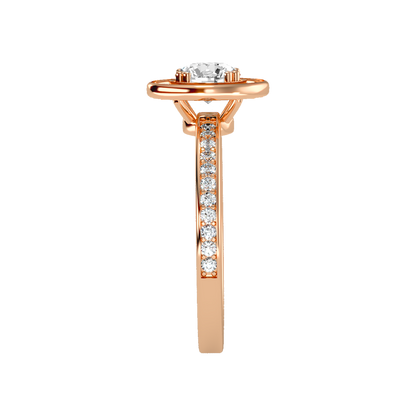 Cele Classic Halo Diamond Engagement Ring - Eight