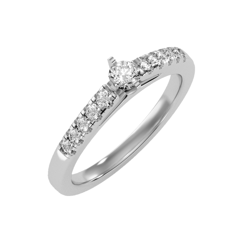 Cele Rose Solitaire Ring - One