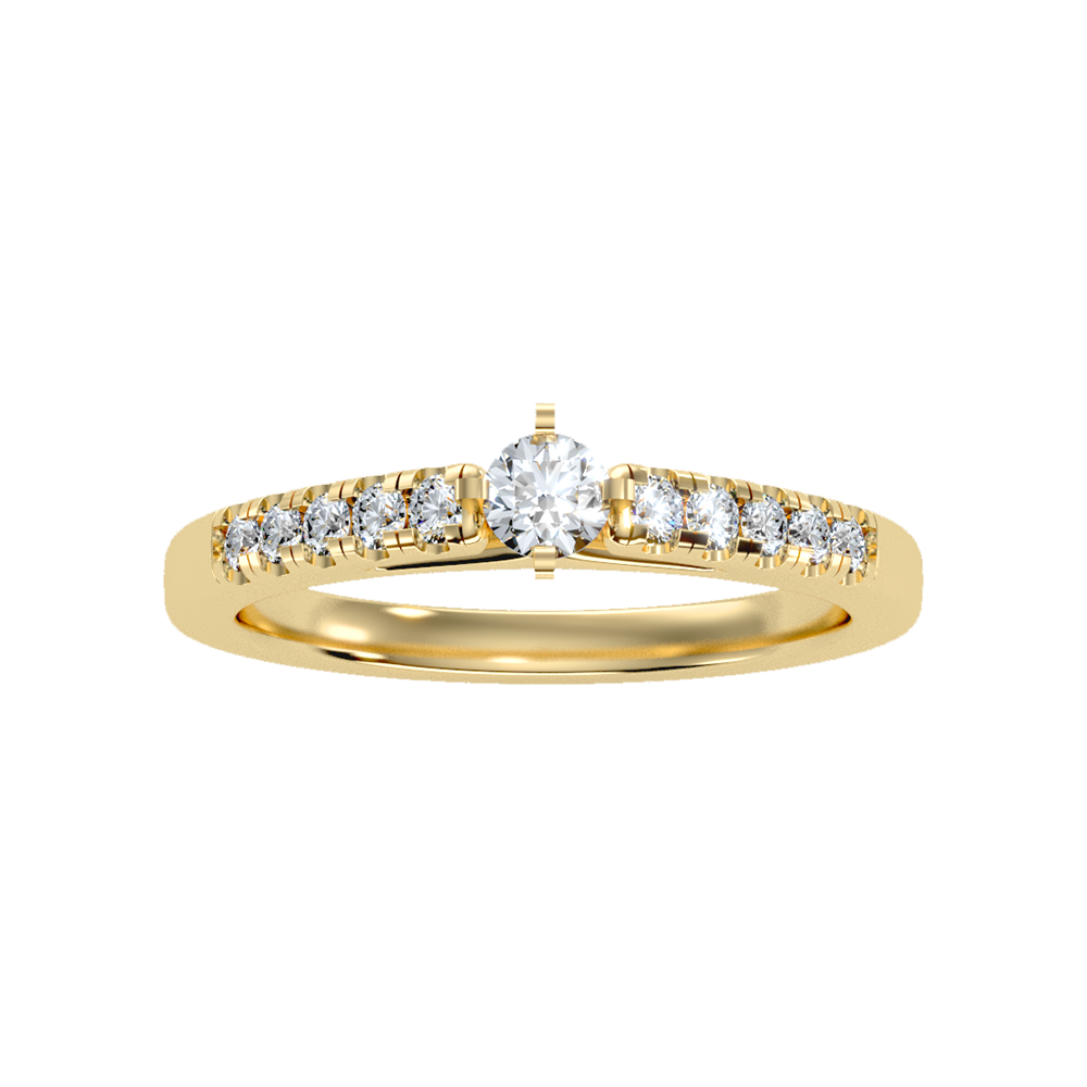 Cele Rose Solitaire Ring In 925 Sterling Silver - Ten