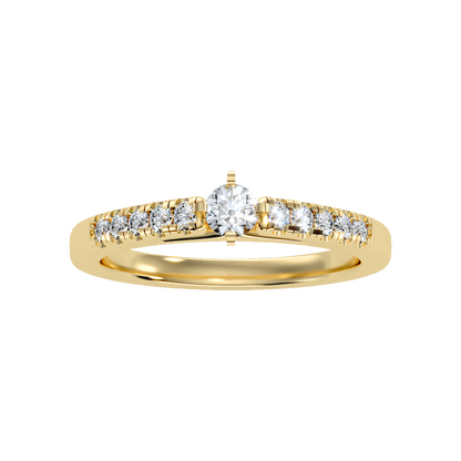 Cele Rose Solitaire Ring In 925 Sterling Silver - Ten