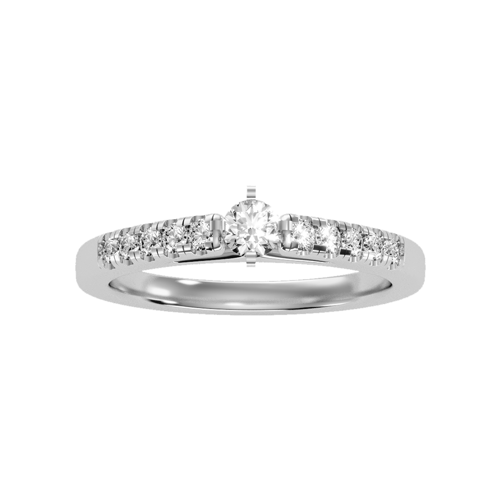 Cele Rose Solitaire Ring In 925 Sterling Silver - Three