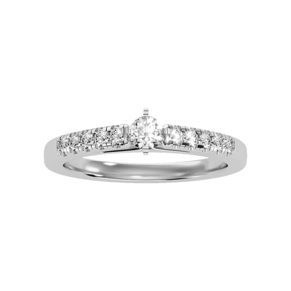 Cele Rose Solitaire Ring - Three