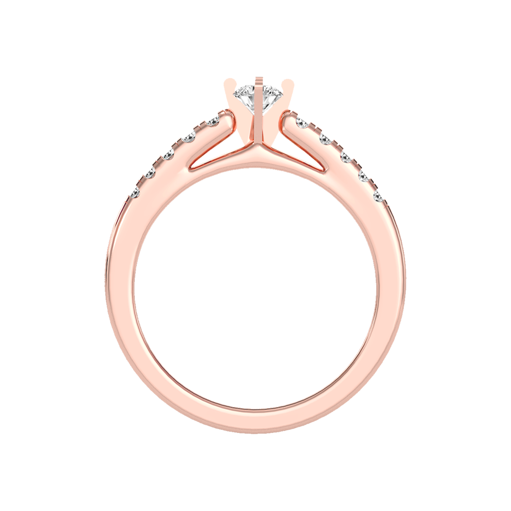 Cele Rose Solitaire Ring In 925 Sterling Silver - Six
