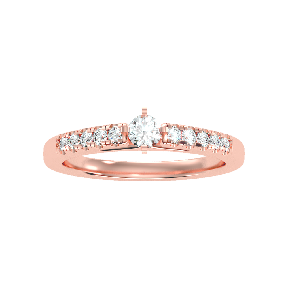 Cele Rose Solitaire Ring - Seven