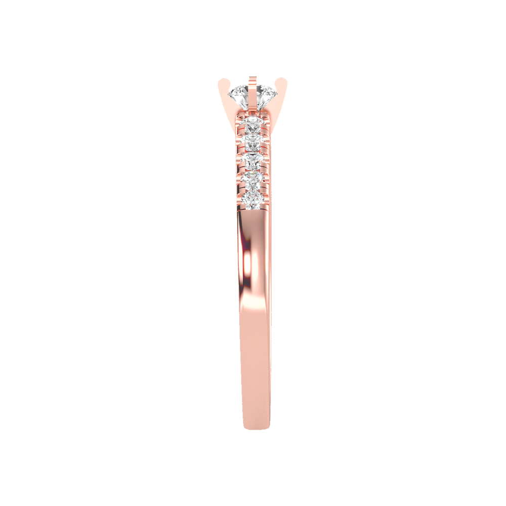 Cele Rose Solitaire Ring - Eight