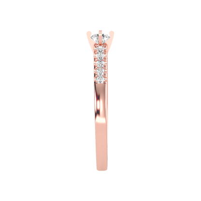 Cele Rose Solitaire Ring - Eight