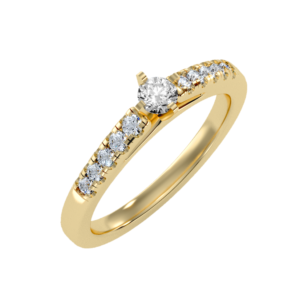 Cele Rose Solitaire Ring In 925 Sterling Silver - Nine