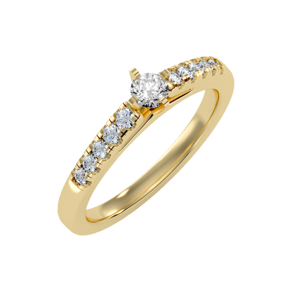 Cele Rose Solitaire Ring In 925 Sterling Silver - Nine
