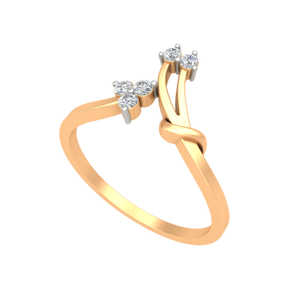 Center Radiant Ring In 925 Sterling Silver - Nine
