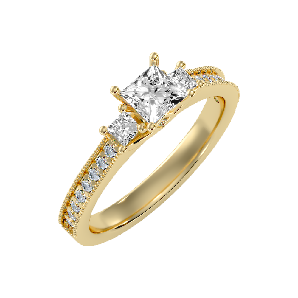 Charmed Solitaire Ring In 925 Sterling Silver - Nine