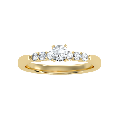 Charming Solitaire Ring In 925 Sterling Silver - Ten