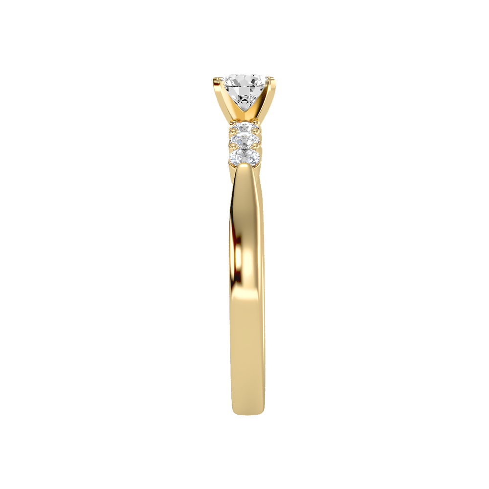 Charming Solitaire Ring In 925 Sterling Silver - Eleven