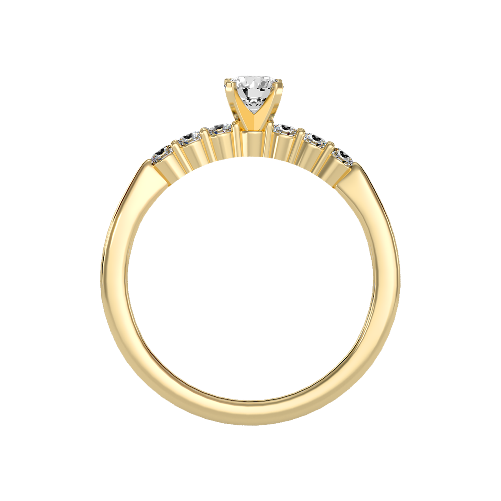 Charming Solitaire Ring In 925 Sterling Silver - Twelve