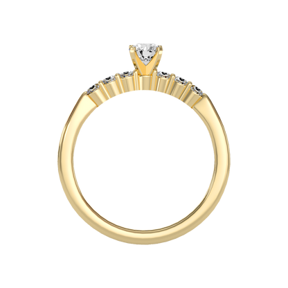 Charming Solitaire Ring In 925 Sterling Silver - Twelve