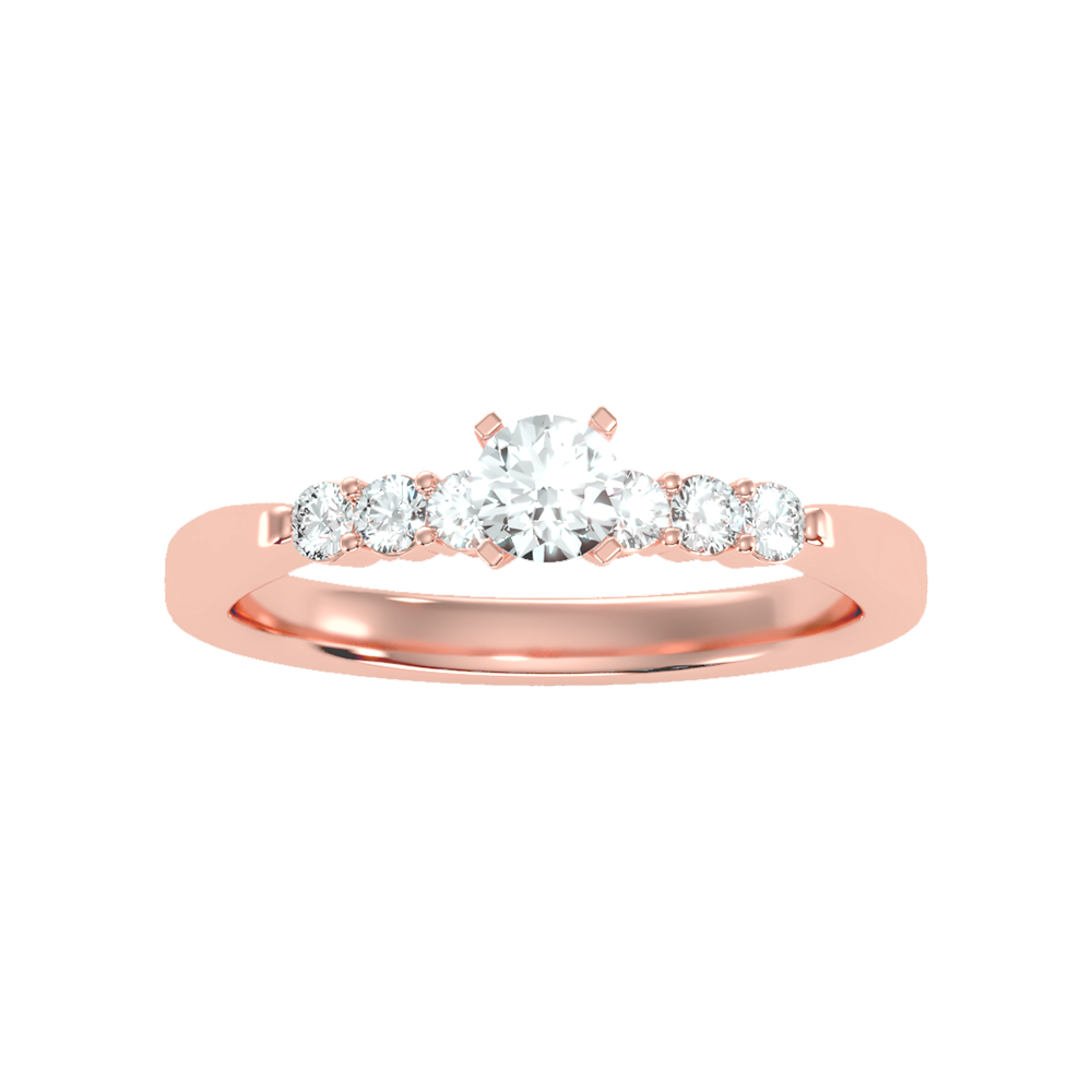 Charming Solitaire Ring In 925 Sterling Silver - Three