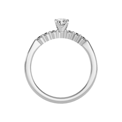 Charming Solitaire Ring In 925 Sterling Silver - Eight