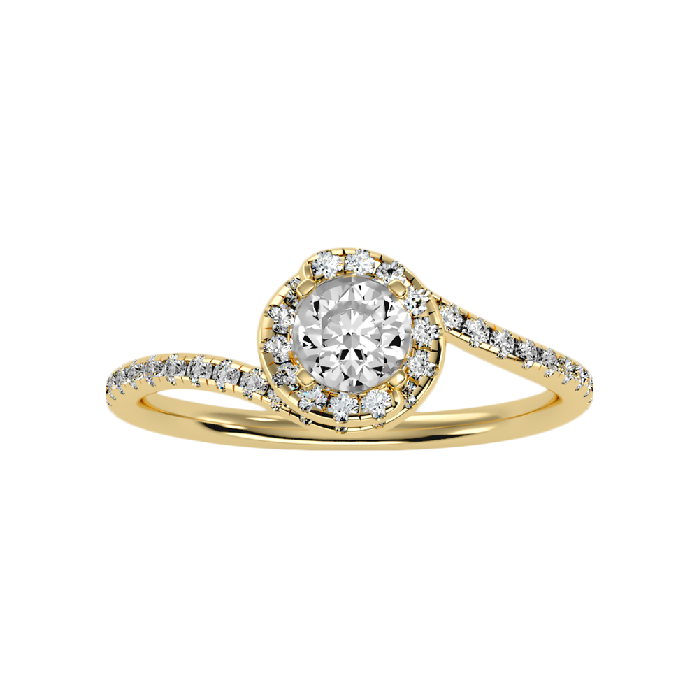 Cheerful Halo Ring In 925 Sterling Silver - Ten