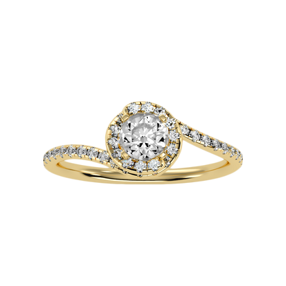 Cheerful Halo Ring In 925 Sterling Silver - Ten