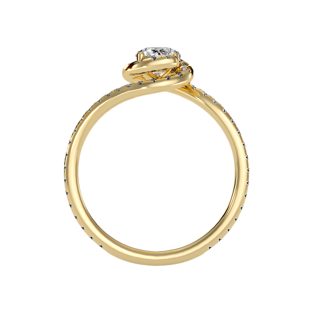 Cheerful Halo Ring In 925 Sterling Silver - Twelve