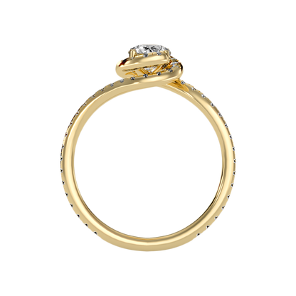 Cheerful Halo Ring In 925 Sterling Silver - Twelve