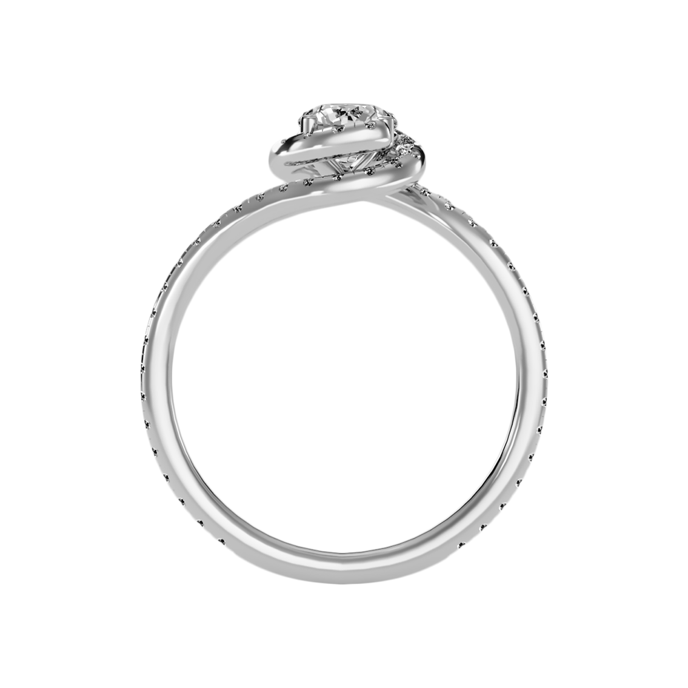 Cheerful Halo Ring In 925 Sterling Silver - Two
