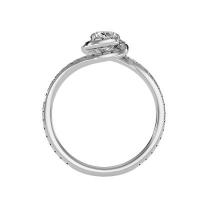 Cheerful Halo Ring In 925 Sterling Silver - Two