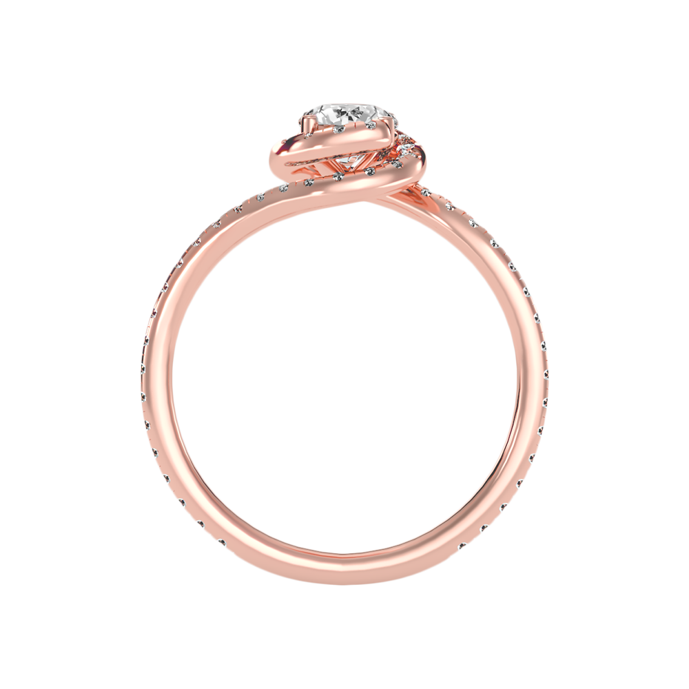 Cheerful Halo Ring In 925 Sterling Silver - Six