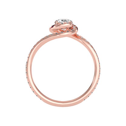 Cheerful Halo Ring In 925 Sterling Silver - Six