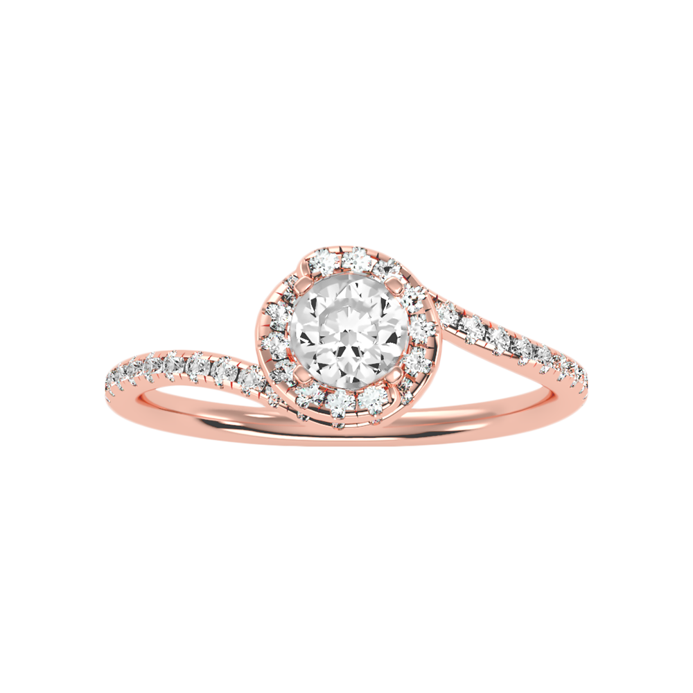 Cheerful Halo Ring In 925 Sterling Silver - Seven