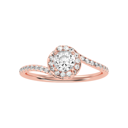 Cheerful Halo Ring In 925 Sterling Silver - Seven
