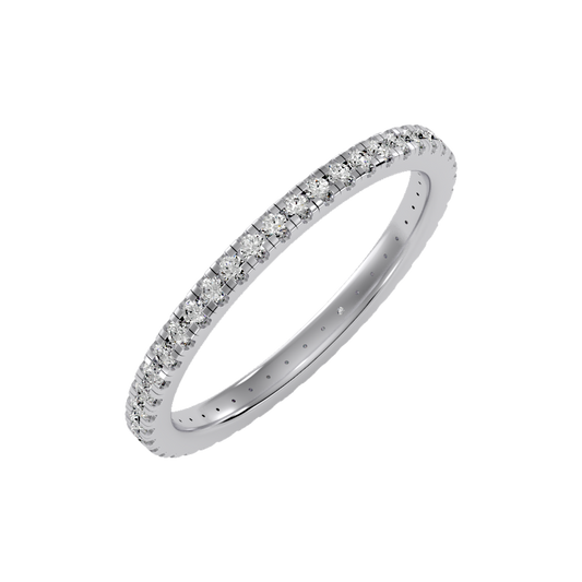 Cherry Eternity Band In 925 Sterling Silver - One