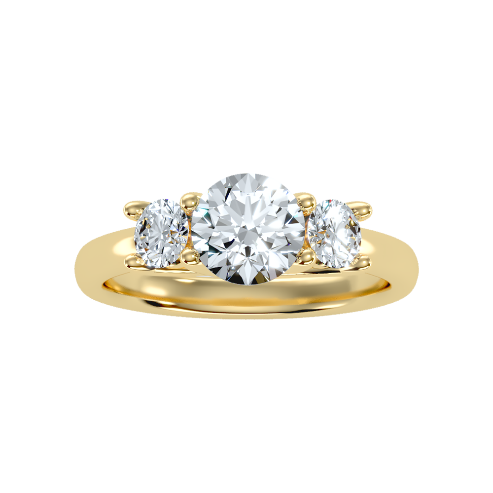 Chief Halo Solitaire Ring - Three