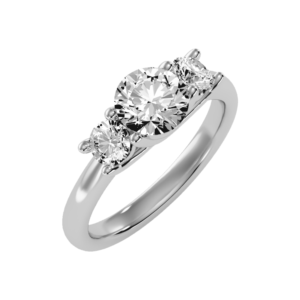 Chief Halo Solitaire Ring In 925 Sterling Silver - Five