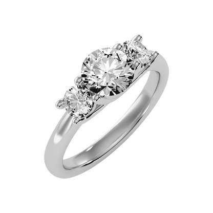 Chief Halo Solitaire Ring In 925 Sterling Silver - Five