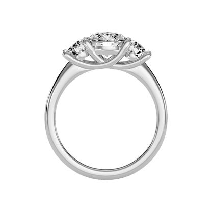 Chief Halo Solitaire Ring In 925 Sterling Silver - Eight