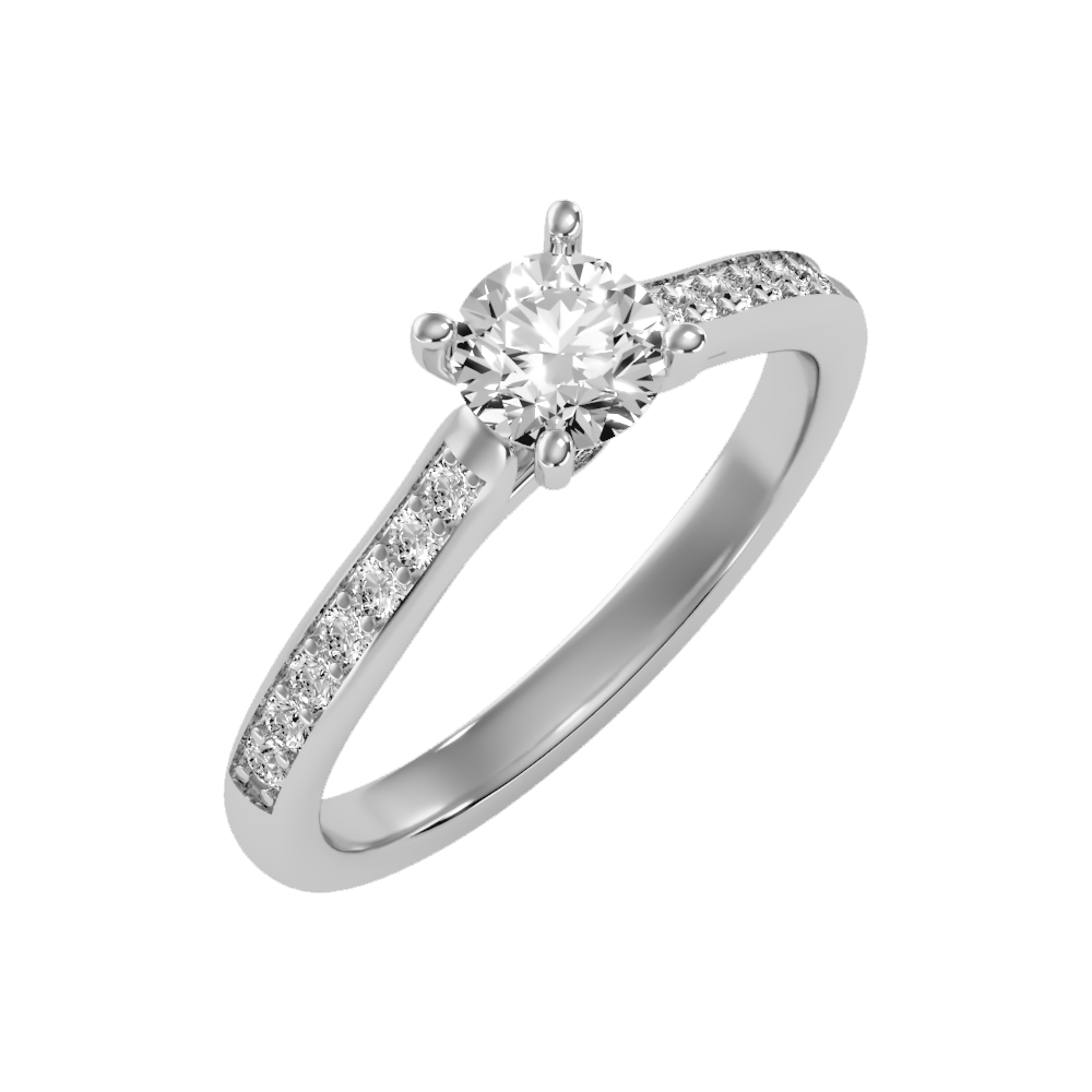 Chintzy Solitaire Ring In 925 Sterling Silver - One