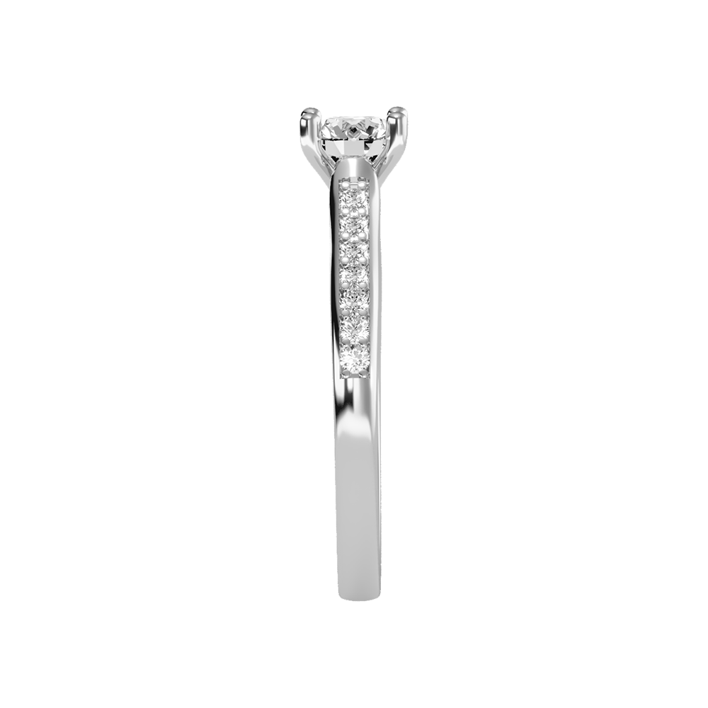 Chintzy Solitaire Ring In 925 Sterling Silver - Four