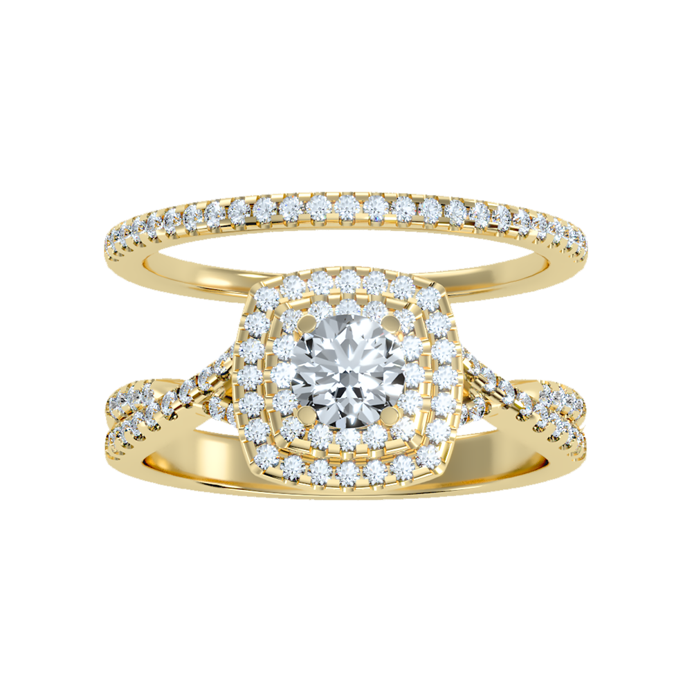 Cisting Bridal Ring Set In 925 Sterling Silver - Ten