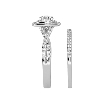 Cisting Bridal Ring Set In 925 Sterling Silver - Two