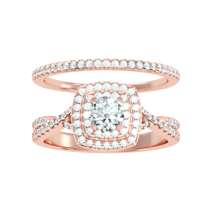 Cisting Bridal Ring Set In 925 Sterling Silver - Seven
